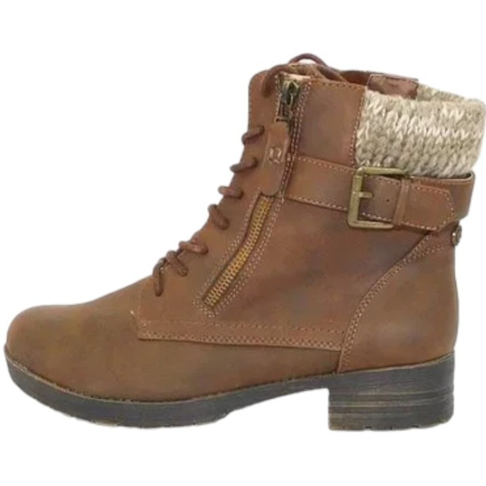 Torrid Boots Faux Leather  Ankle Brown Combat Sweater Hiker